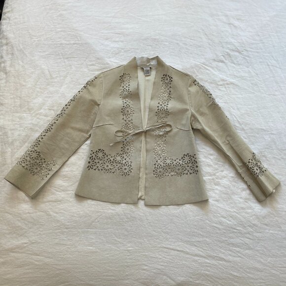 Suede cutout jacket - Picture 1 of 8